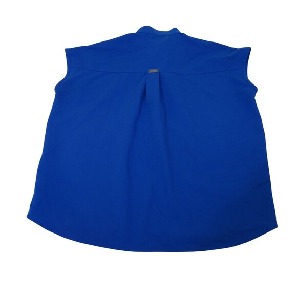 Figs Rafaela Blue Sleeveless Mandarin Collar Scrub Top Women Size S Pockets - Picture 4 of 8